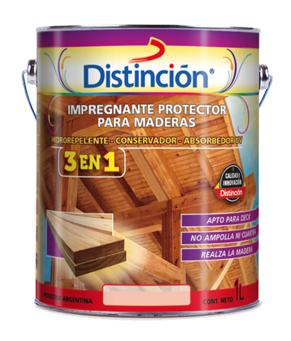 Impregante para maderas BRILLANTE 1 lt - Distinción