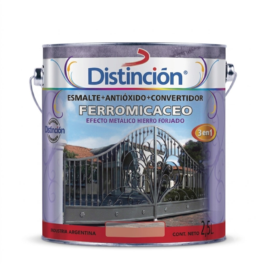 Esmalte (3 en 1) ferromicaceo NEGRO 2,5 lt – Distinción