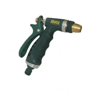 Pistola de riego metálica Mota con conector de 1/2" - gatillo ajustable de jet a bruma con cuerpo de aluminio