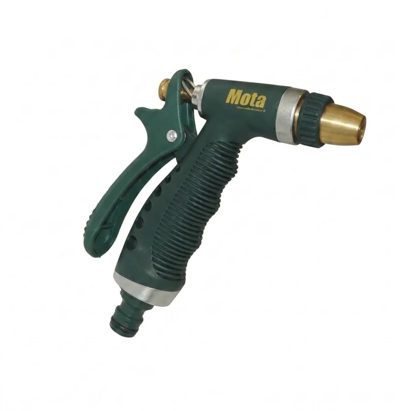 Pistola de riego metálica Mota con conector de 1/2" - gatillo ajustable de jet a bruma con cuerpo de aluminio
